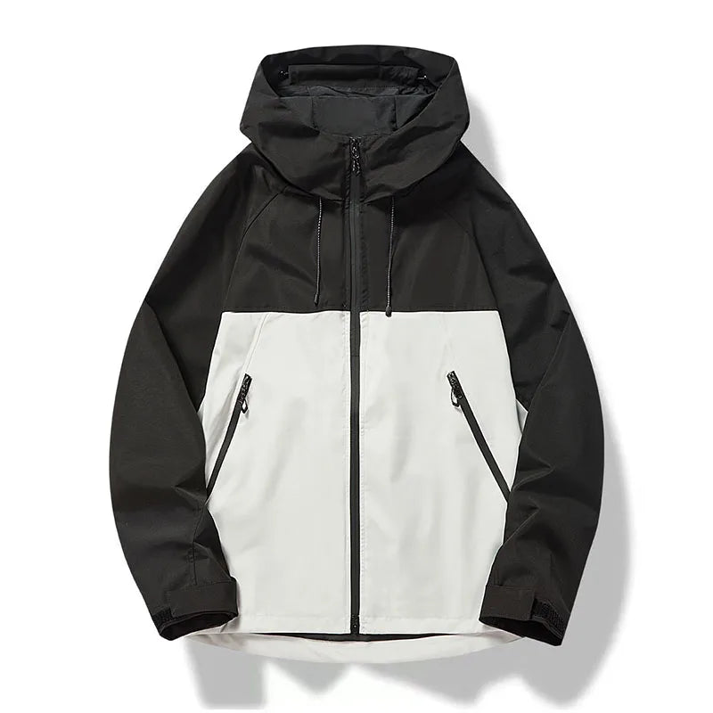 Men's Hooded Waterproof Jacket Lightweight Outdoor Style