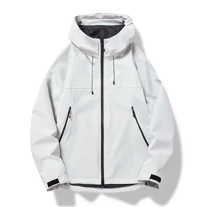 Men's Hooded Waterproof Jacket Lightweight Outdoor Style