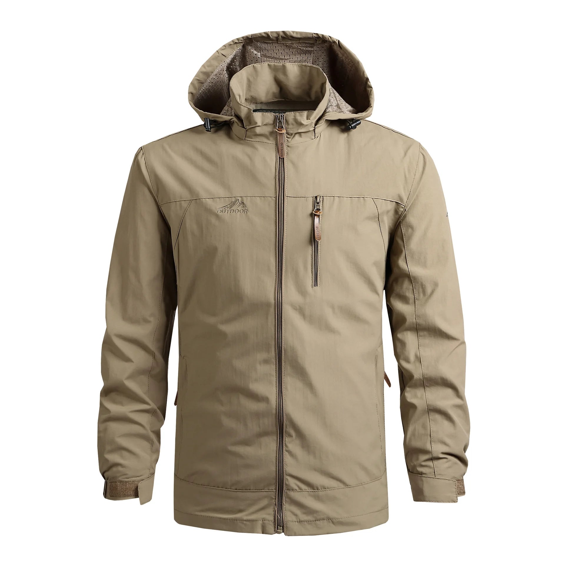 Men's Hooded Windbreaker Jacket Lightweight Outdoor Style