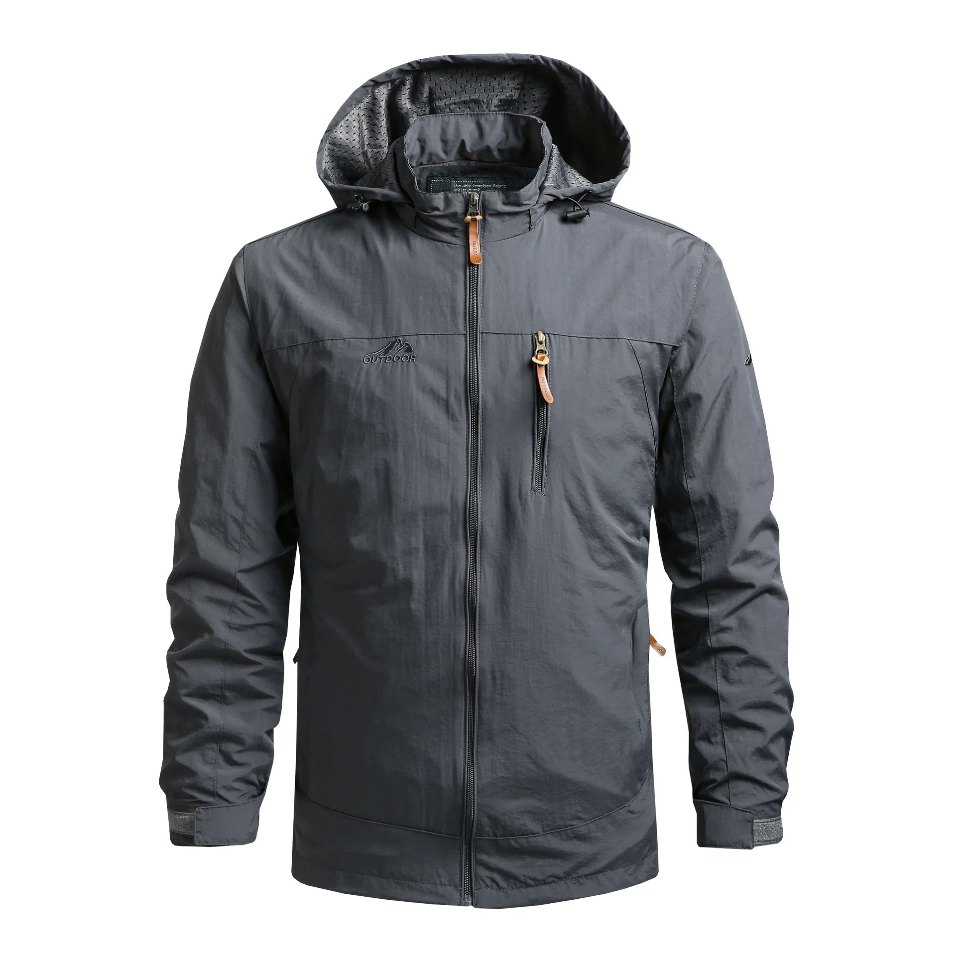 Men's Hooded Windbreaker Jacket Lightweight Outdoor Style