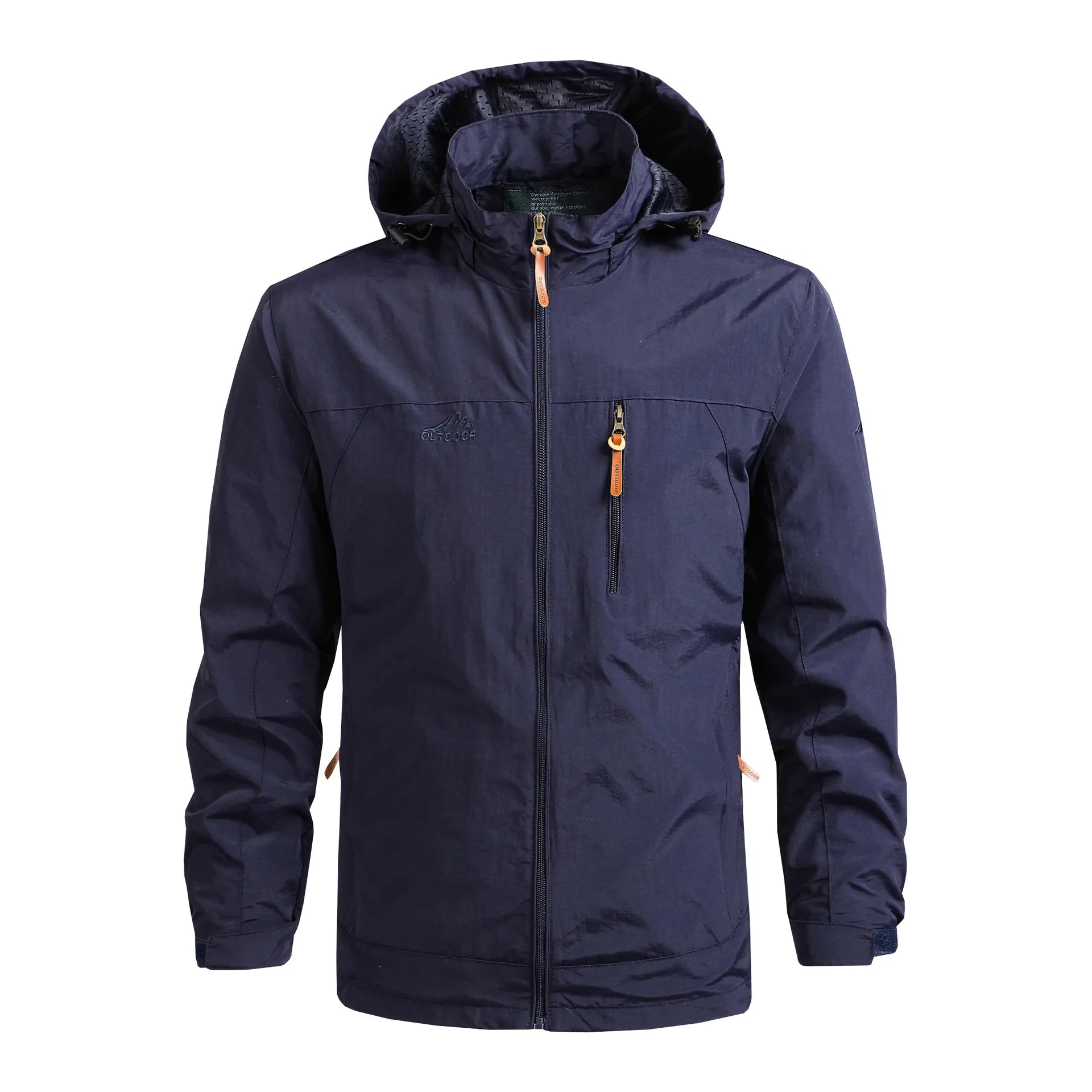 Men's Hooded Windbreaker Jacket Lightweight Outdoor Style