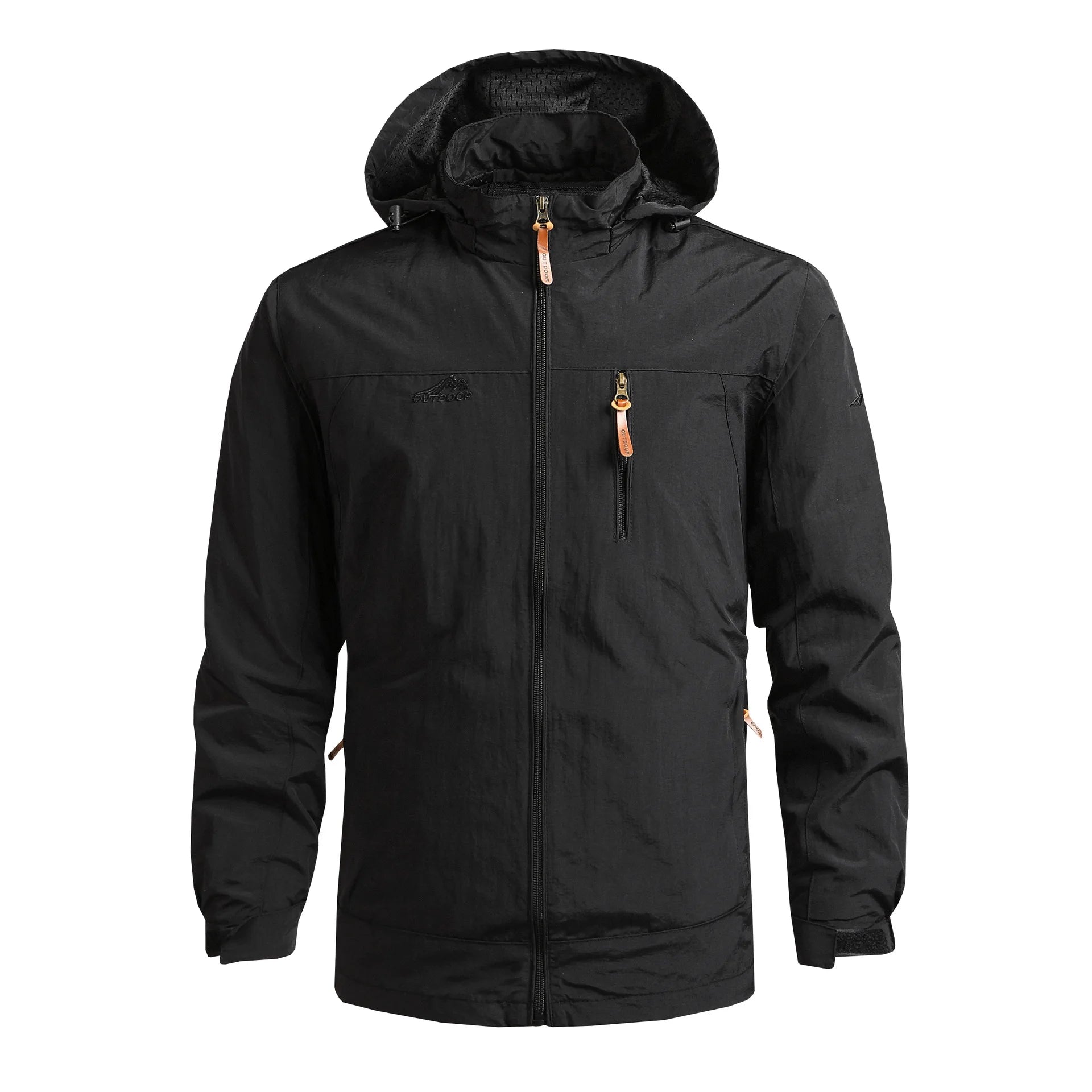 Men's Hooded Windbreaker Jacket Lightweight Outdoor Style