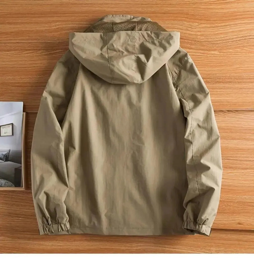 Men’s Hooded Windbreaker Jacket Outdoor Style