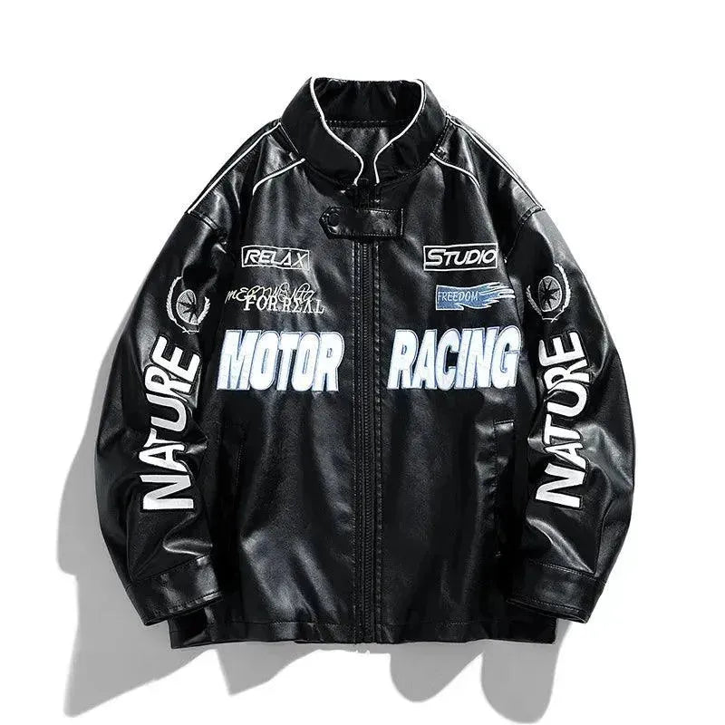 Men’s Leather Bomber Jacket Casual Style