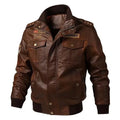 Men’s Leather Bomber Jacket Winter Style