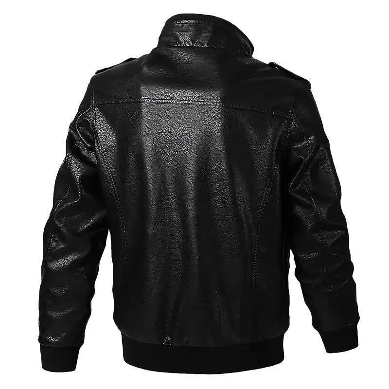 Men’s Leather Bomber Jacket Winter Style