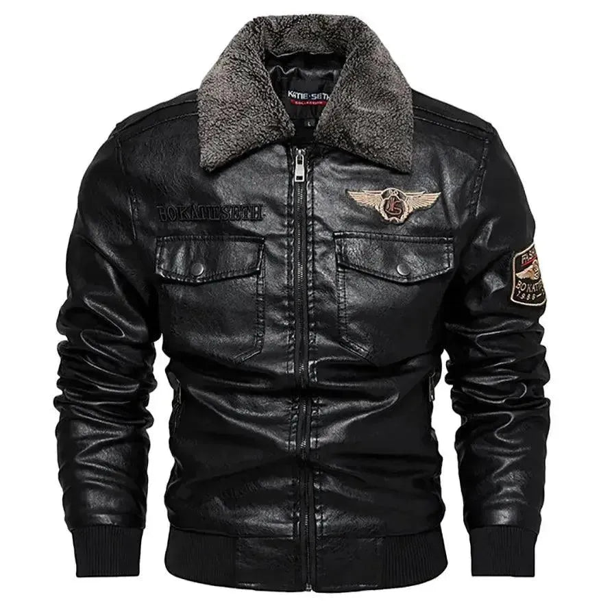 Men’s Leather Trucker Jacket Classic Style