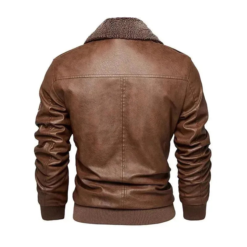 Men’s Leather Trucker Jacket Classic Style