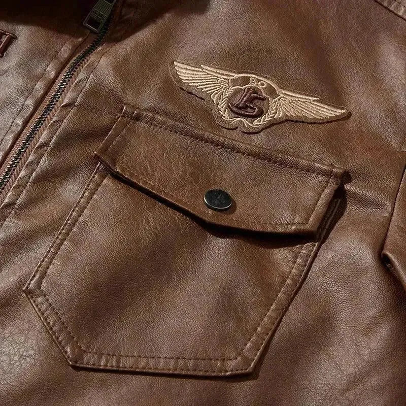 Men’s Leather Trucker Jacket Classic Style