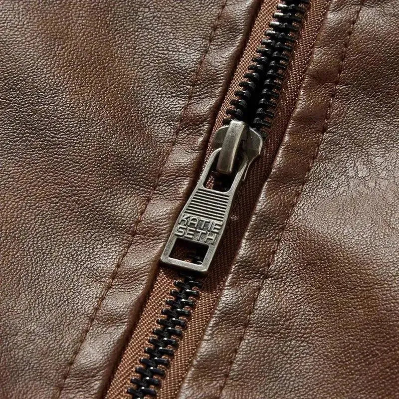 Men’s Leather Trucker Jacket Classic Style