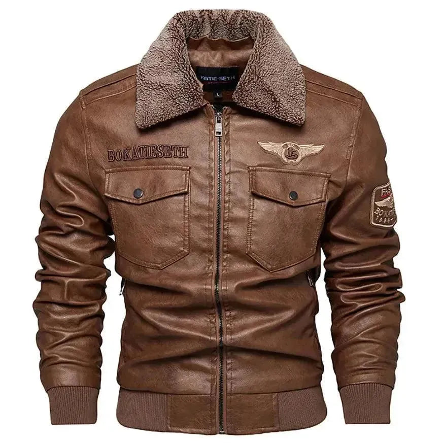 Men’s Leather Trucker Jacket Classic Style