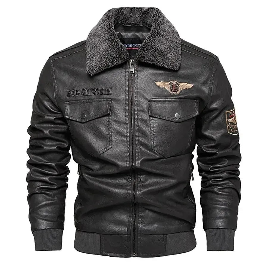 Men’s Leather Trucker Jacket Classic Style
