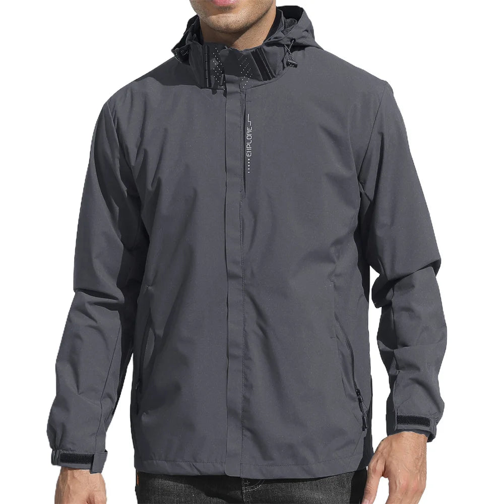 Men's Lightweight Waterproof Jacket Slim Fit Outdoor Style