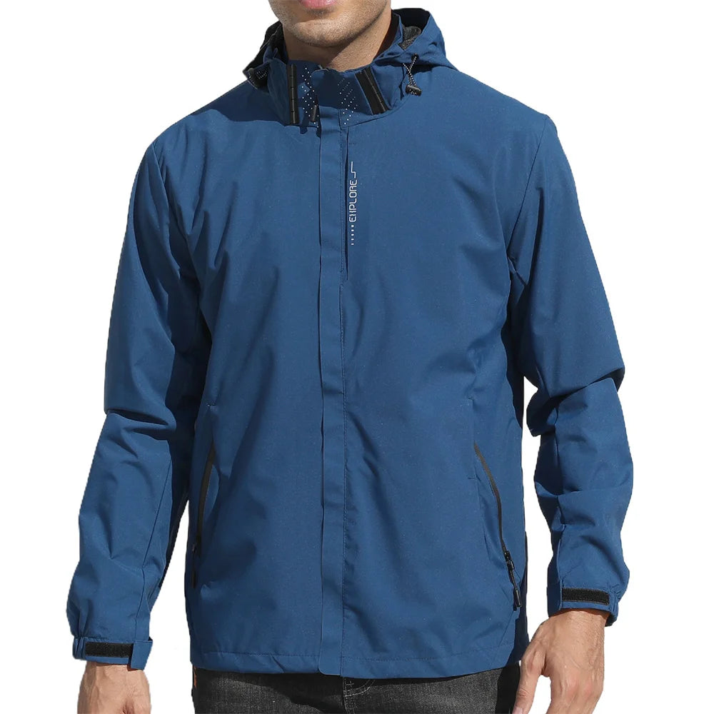 Men's Lightweight Waterproof Jacket Slim Fit Outdoor Style
