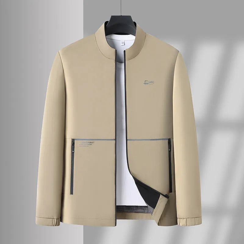 Men's Lightweight Windbreaker Jacket Stand Collar Style