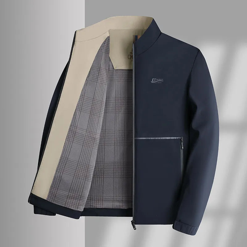 Men's Lightweight Windbreaker Jacket Stand Collar Style