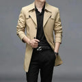 Men's Long Coat Slim Fit Business Style