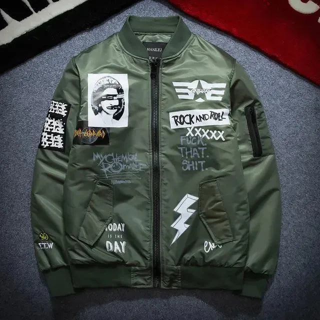 Men’s Mandarin Collar Bomber Jacket Style