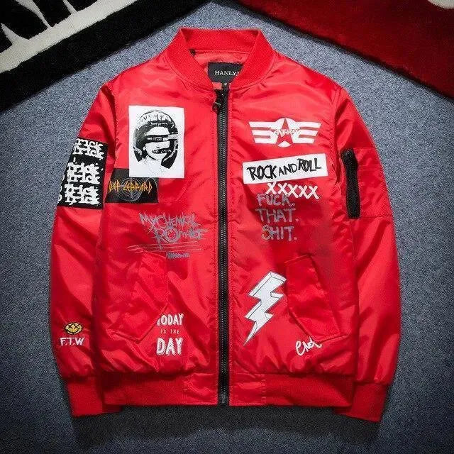 Men’s Mandarin Collar Bomber Jacket Style