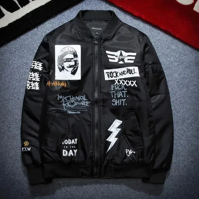 Men’s Mandarin Collar Bomber Jacket Style