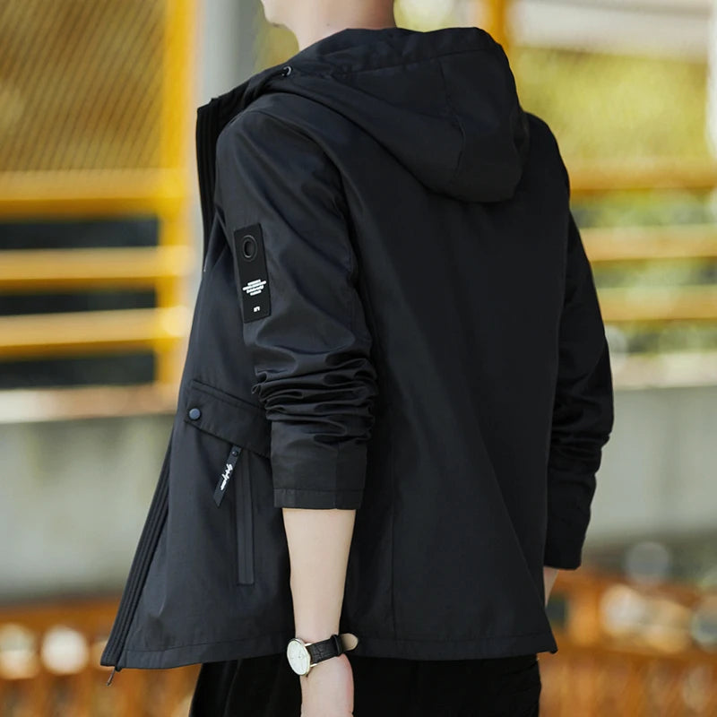 Men's Military Windbreaker Jacket Lightweight Outdoor Style