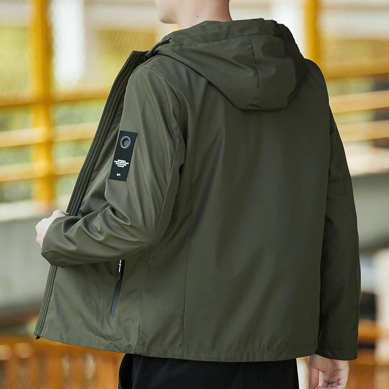 Men's Military Windbreaker Jacket Lightweight Outdoor Style