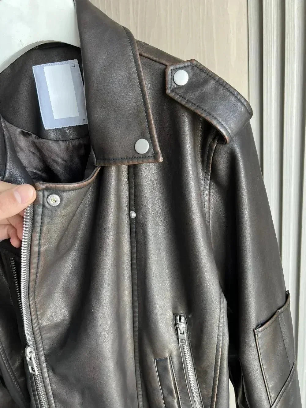 Men’s Moto Bomber Jacket Loose Fit Style