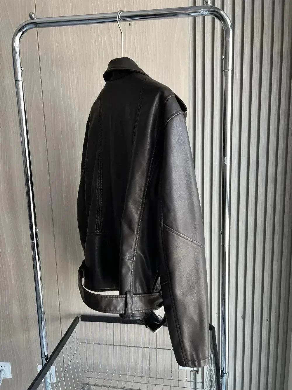 Men’s Moto Bomber Jacket Loose Fit Style