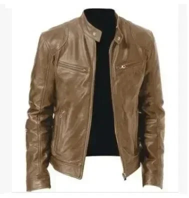 Men’s Moto Bomber Jacket Slim Fit Style