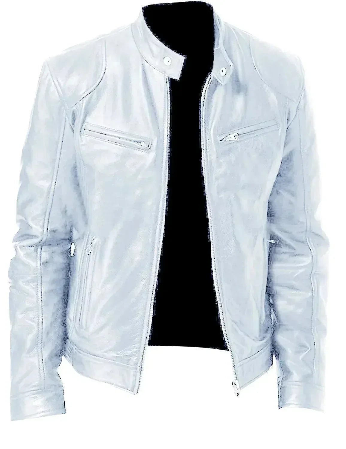 Men’s Moto Bomber Jacket Slim Fit Style