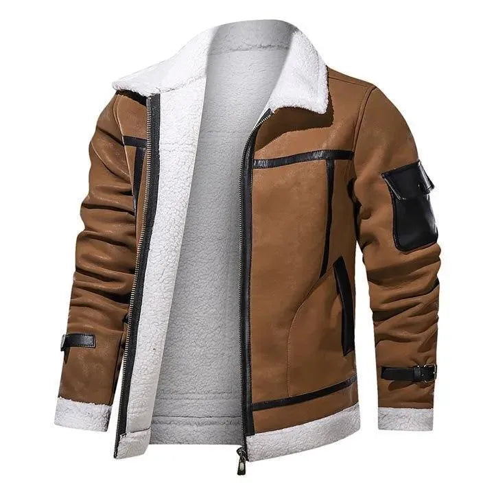 Men’s Moto Fleece Jacket Rugged Style