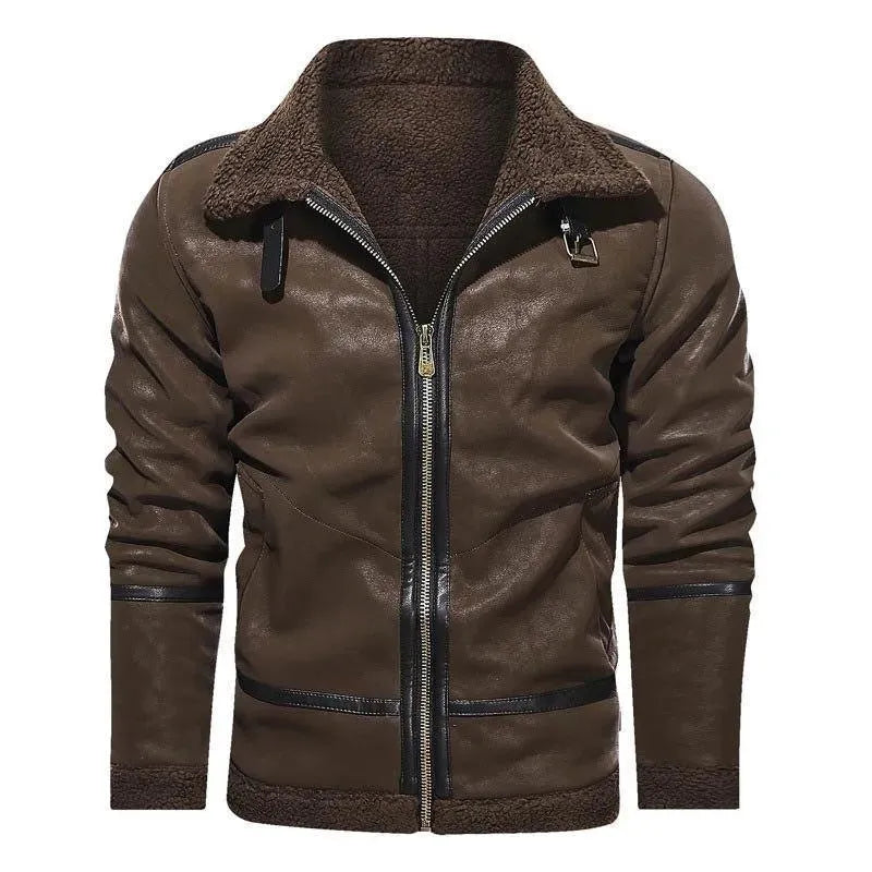 Men’s Moto Fleece Jacket Rugged Style