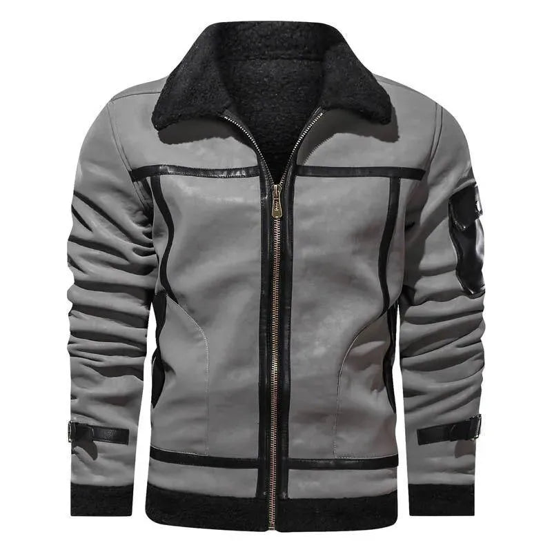 Men’s Moto Fleece Jacket Rugged Style