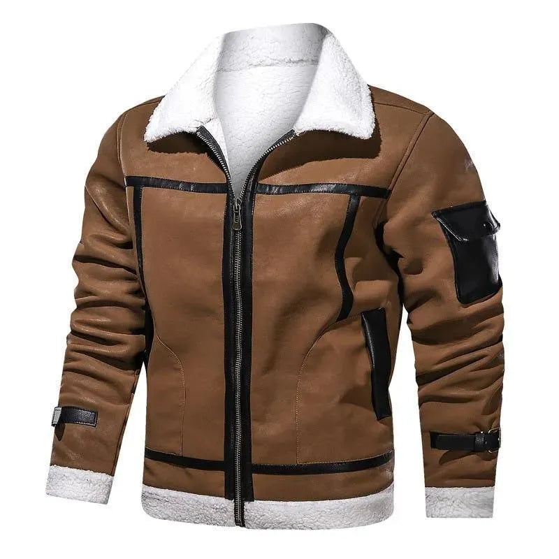 Men’s Moto Fleece Jacket Rugged Style