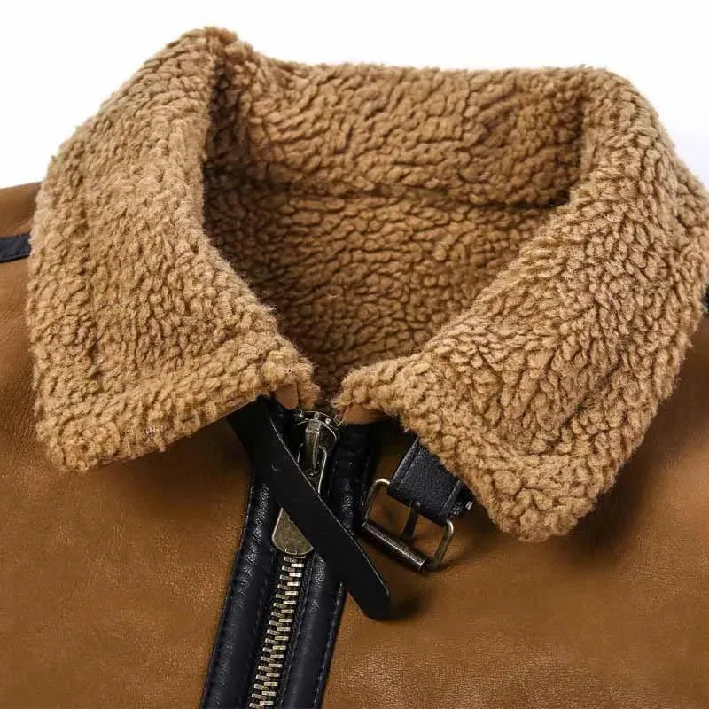 Men’s Moto Fleece Jacket Rugged Style