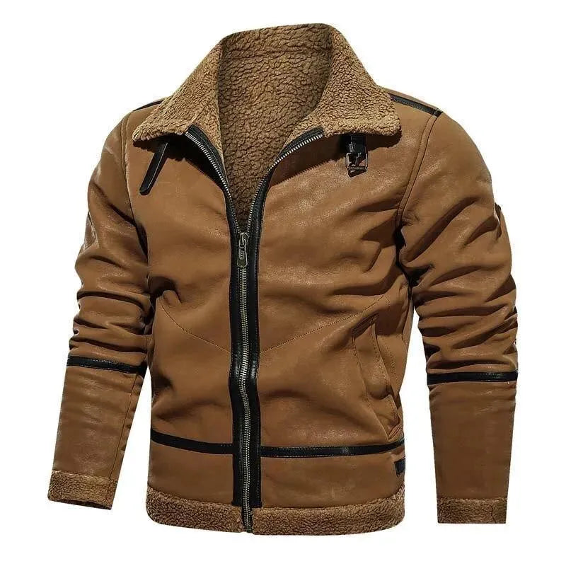 Men’s Moto Fleece Jacket Rugged Style
