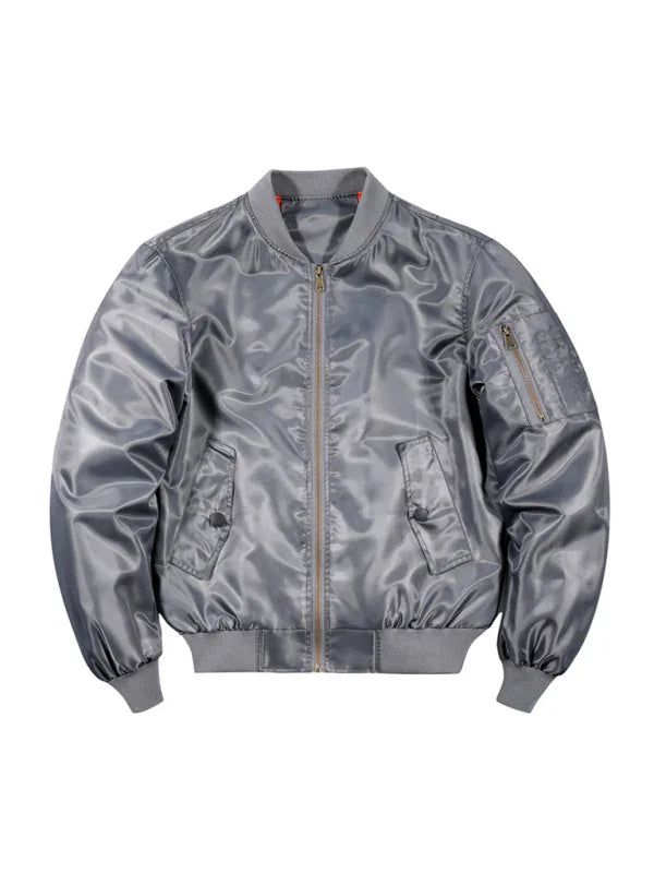 Men's Nylon Bomber Jacket Lightweight Casual Style