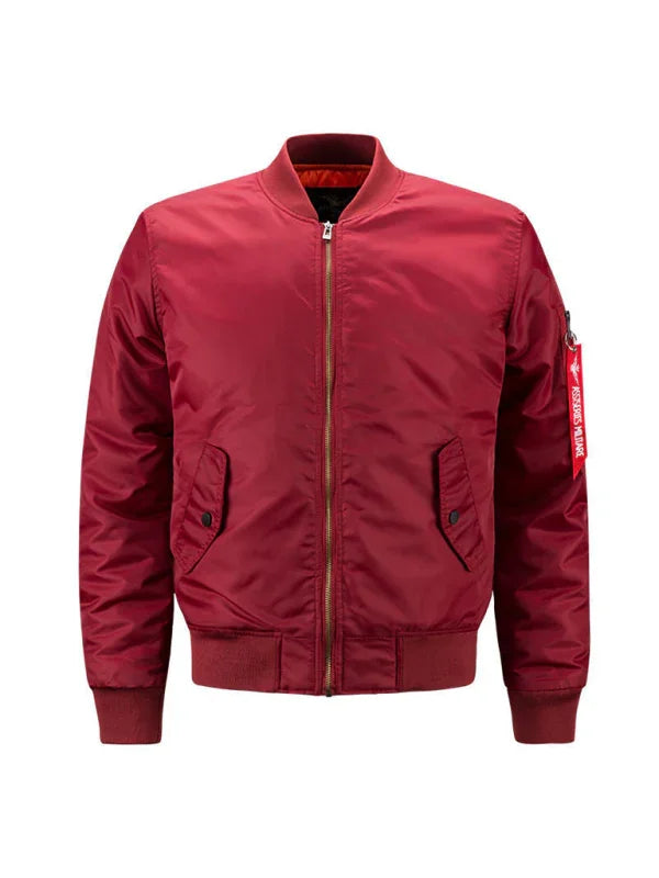 Men's Nylon Bomber Jacket Lightweight Casual Style