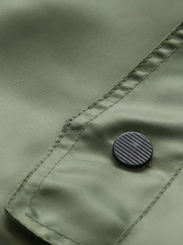 Men's Nylon Bomber Jacket Lightweight Casual Style