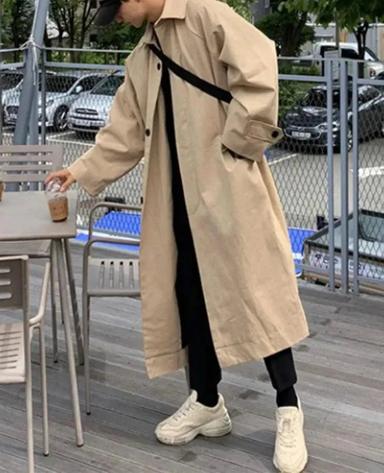 Men's Oversized Coat Relaxed Fit Casual Style