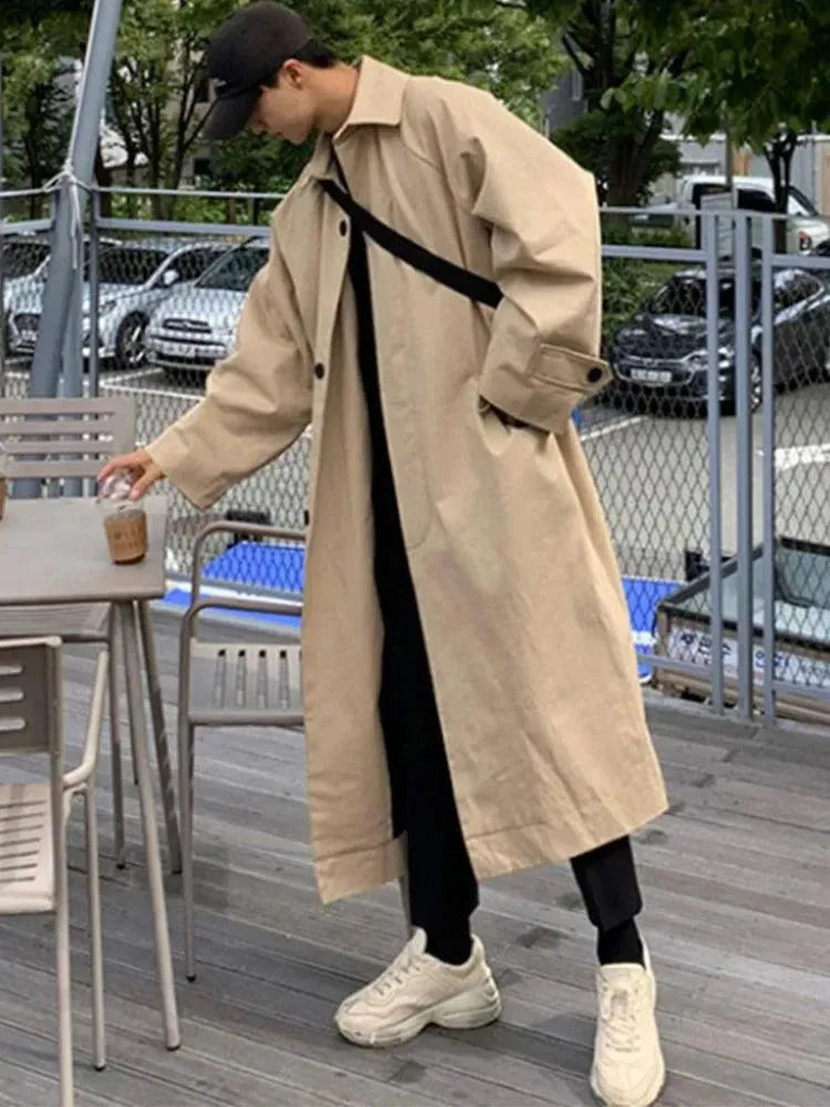 Men's Oversized Coat Relaxed Fit Casual Style
