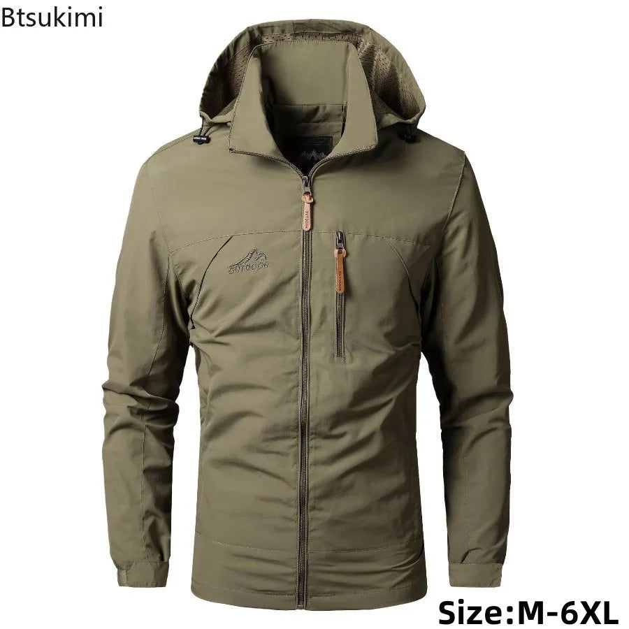Men's Oversized Windbreaker Jacket Lightweight Casual Style