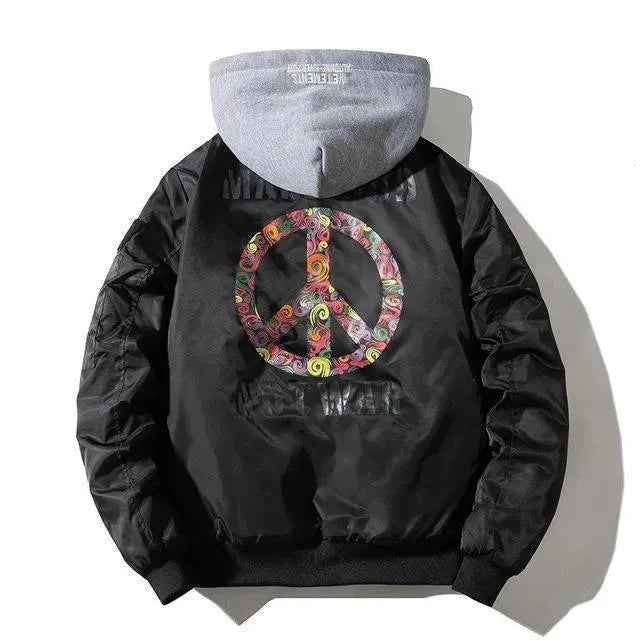 Men’s Patch Bomber Jacket Casual Style