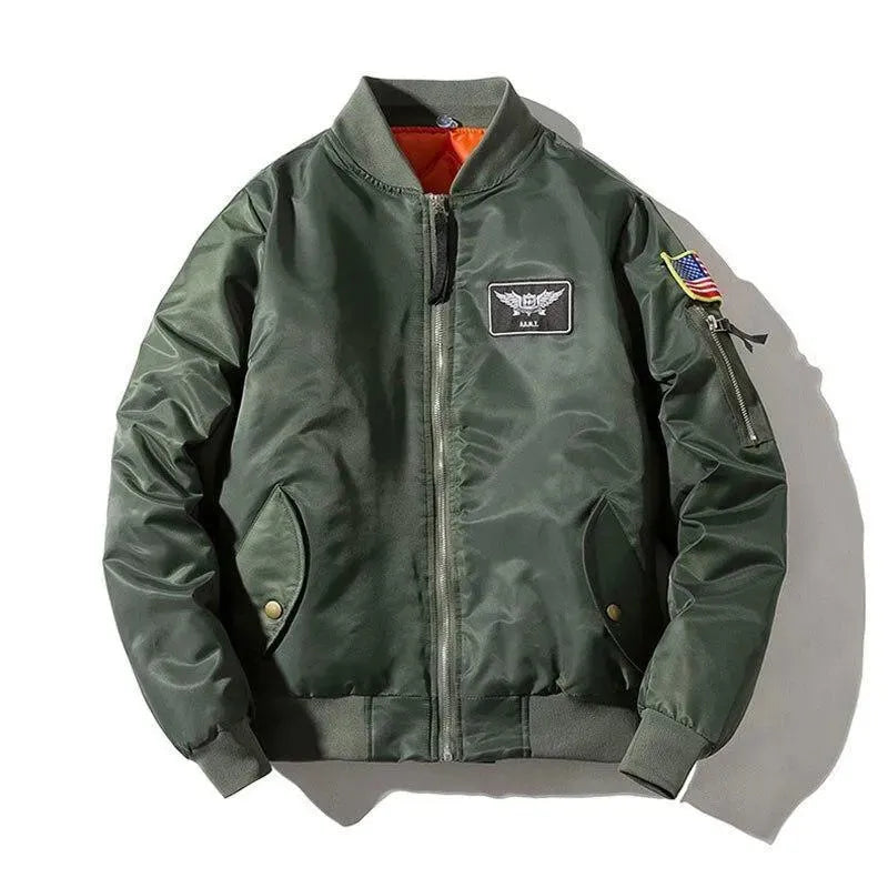 Men’s Patch Bomber Jacket Casual Style