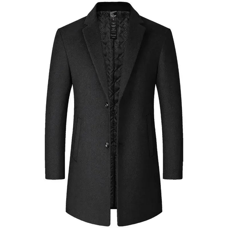 Men's Plaid Overcoat Regular Fit Smart Style