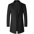 Men's Plaid Overcoat Regular Fit Smart Style