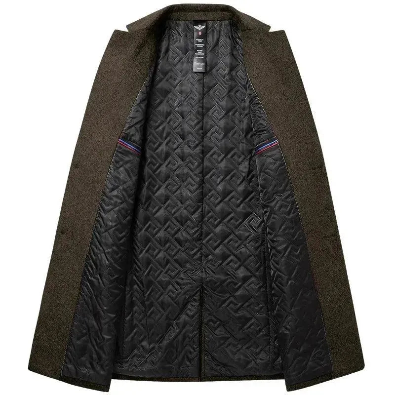 Men's Plaid Overcoat Regular Fit Smart Style