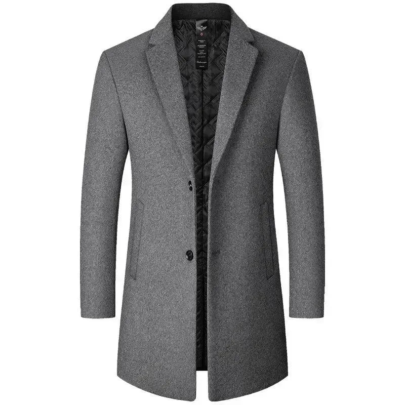 Men's Plaid Overcoat Regular Fit Smart Style