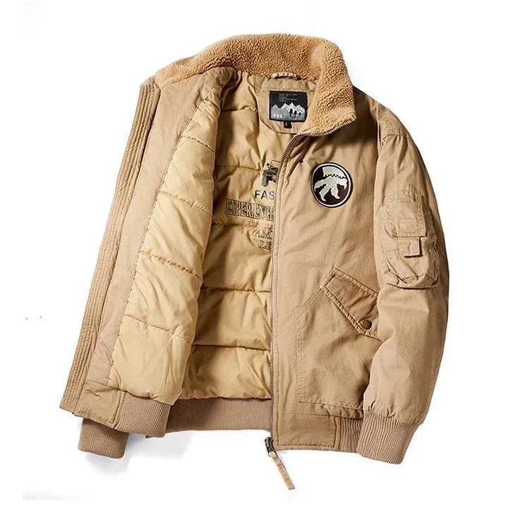 Men’s Quilted Bomber Jacket Casual Style