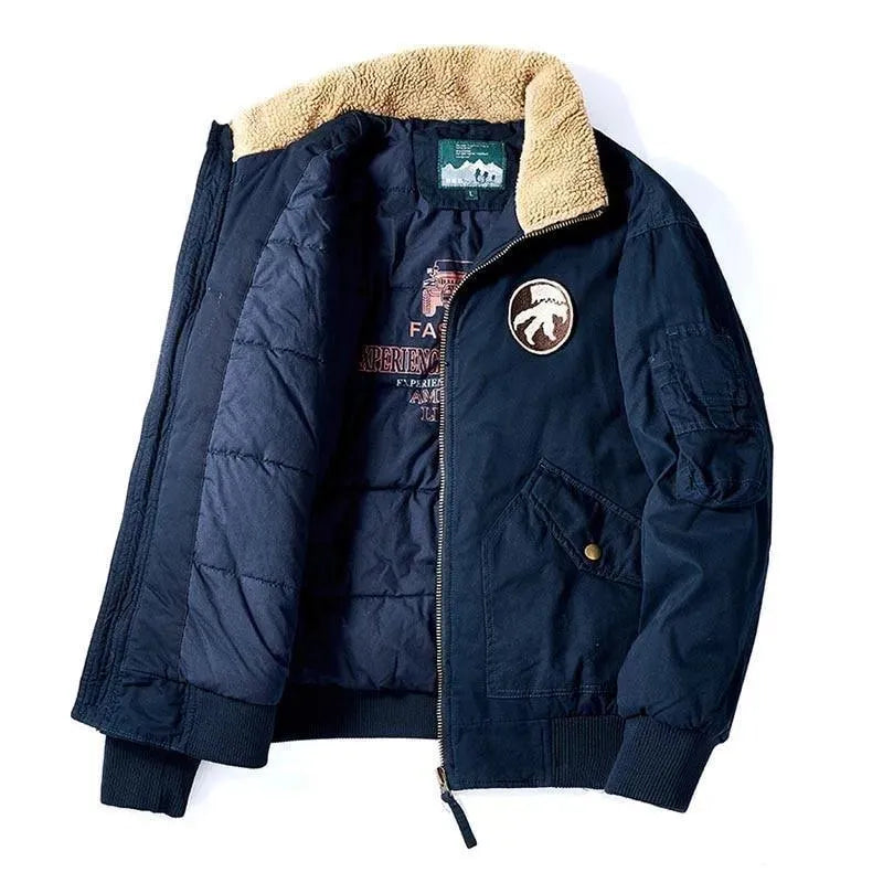 Men’s Quilted Bomber Jacket Casual Style